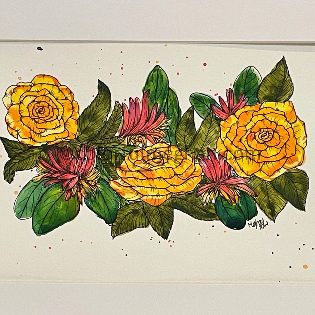 June Birth Flower Original Watercolor Painting