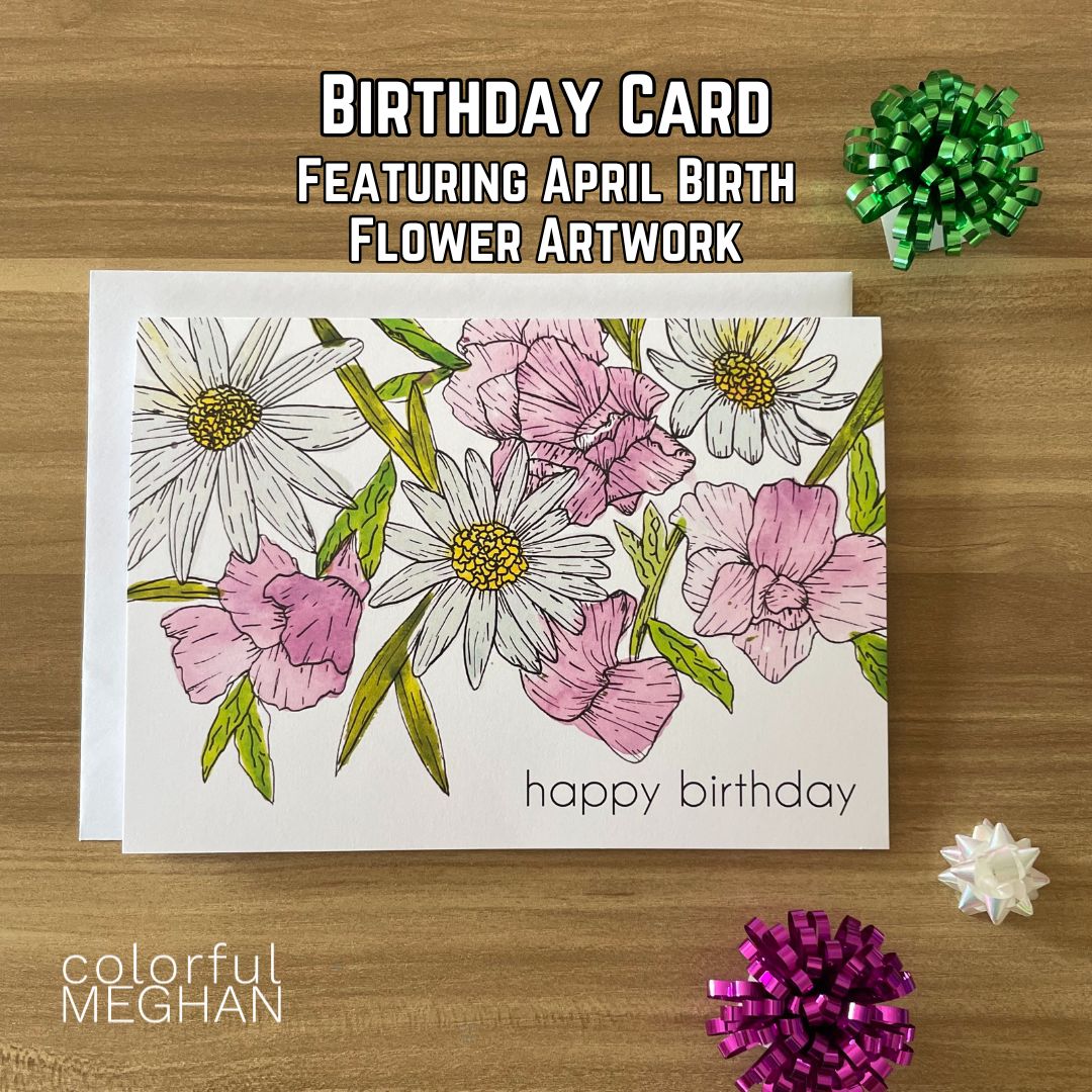 Birth Flower Birthday Card – Blank Inside