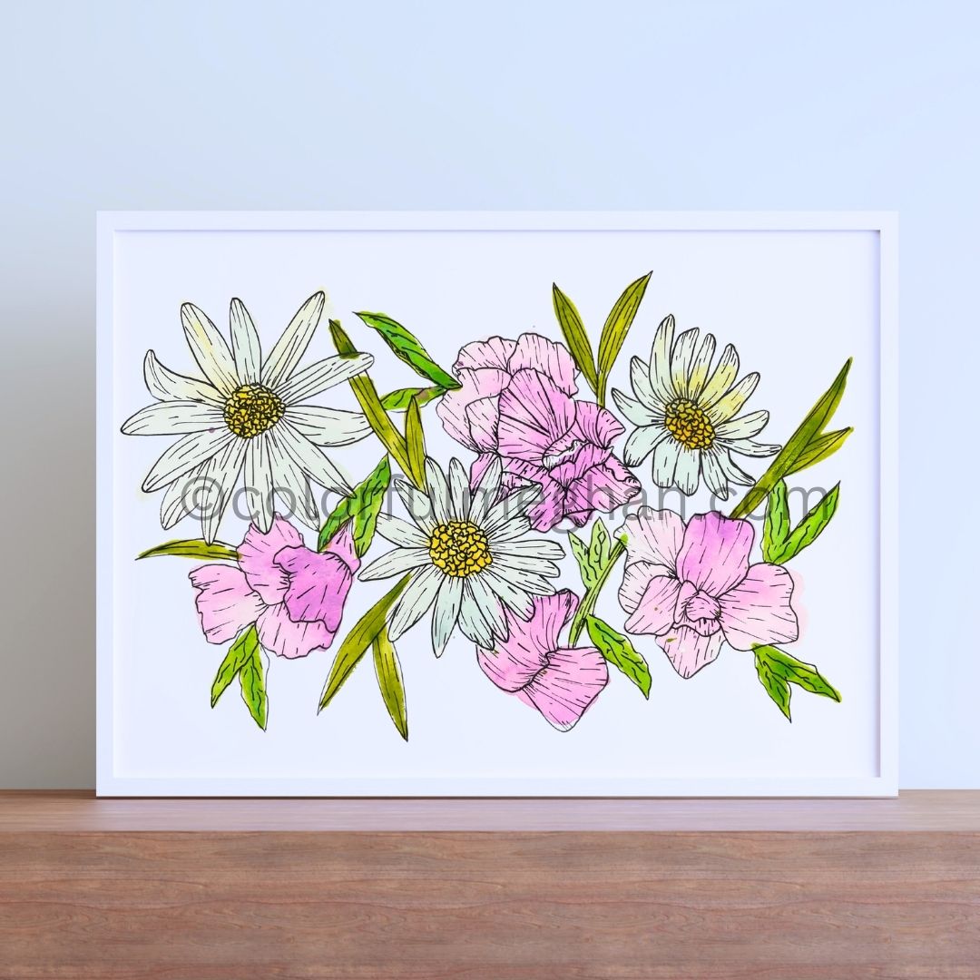 April Birth Flower Art Print