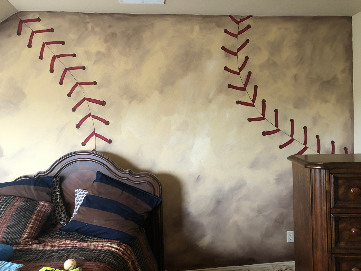 baseball mural
