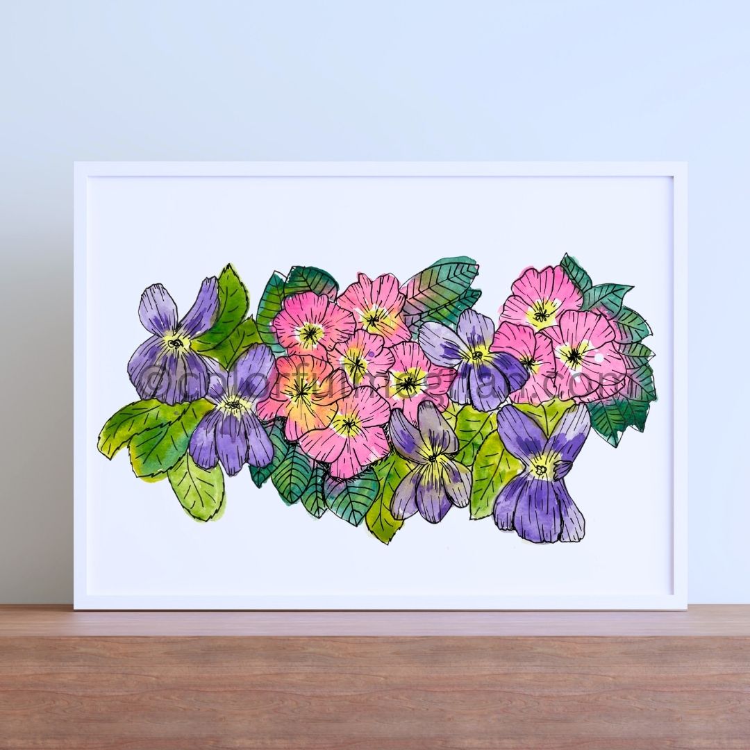February Birth Flower Art Print
