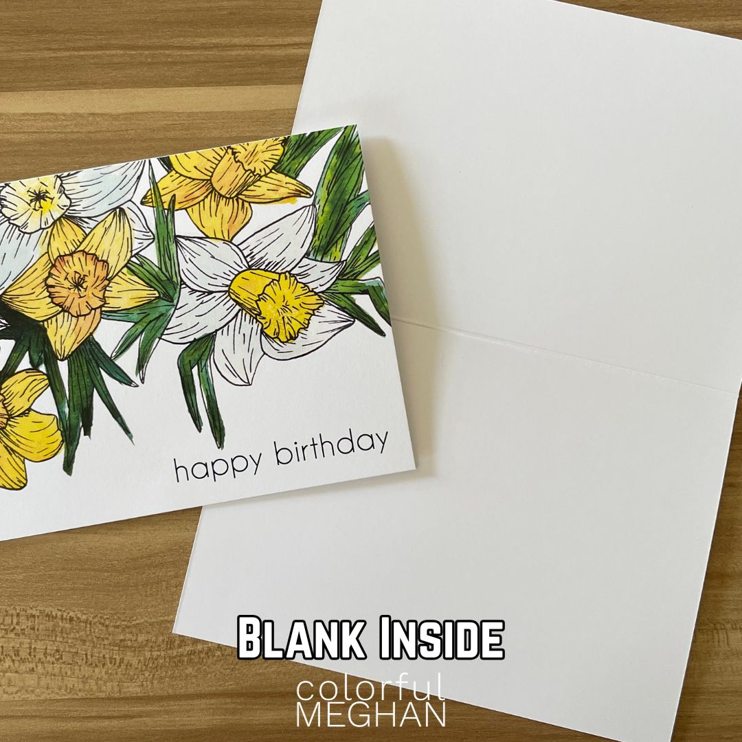 Birth Flower Birthday Card – Blank Inside