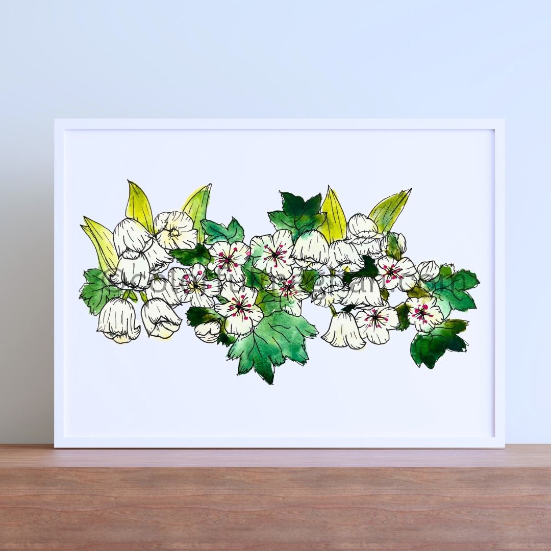 May Birth Flower Art Print
