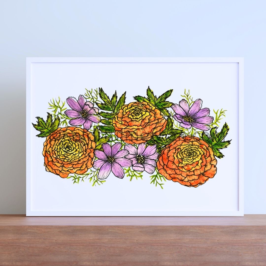 October Birth Flower Art Print