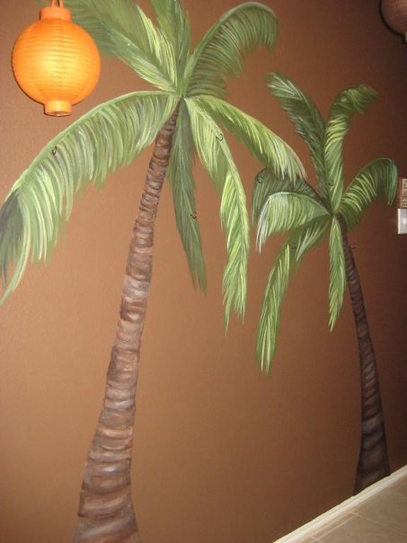 palm tree mural