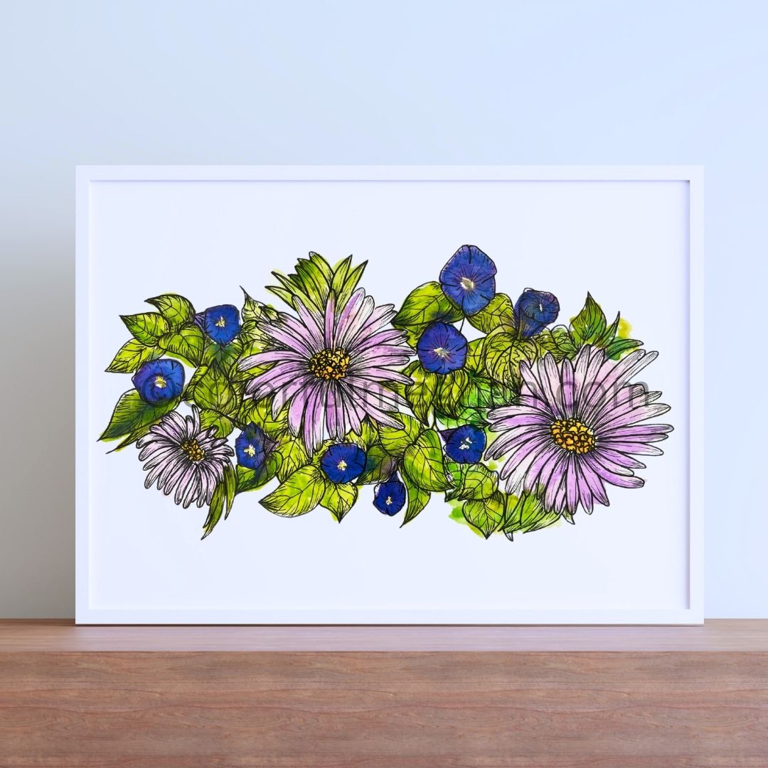 September Birth Flower Art Print